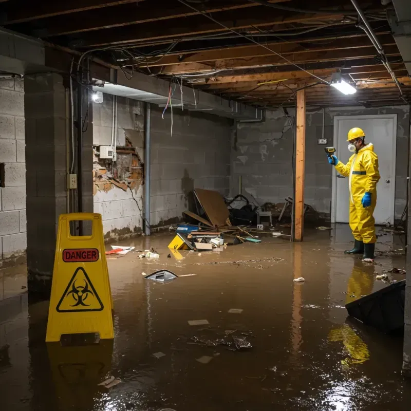 Flooded Basement Electrical Hazard in Gresham, OR Property